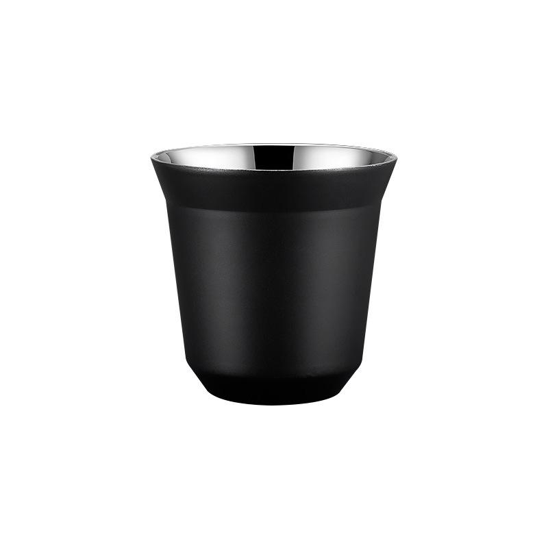 Итальянская чашка для капсульного кофе - Нержавеющая сталь 304, Двухслойная изоляция, Пищевой класс, Подарок для латте