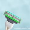 Зеленая ручная бритвенная головка с 3 лезвиями, Совместима с Speed Razors
