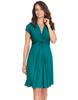 Casual Party Dress Knot Front Maternity Dress Peacock 10 [Serafin] Women's