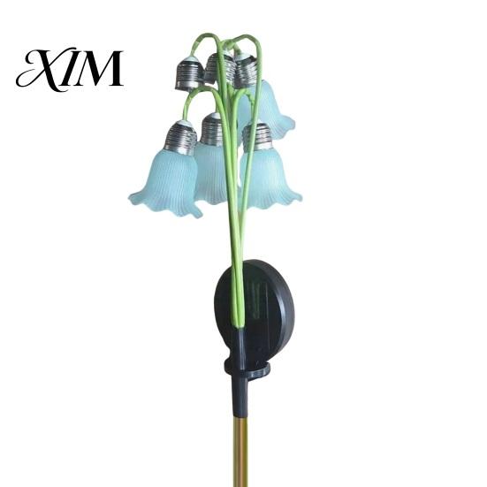 Solar Garden Stake Lights Lily of the Valley Flower Outdoor, Waterproof Lights, Automatic Dusk to Dawn Auto On/Off LED Floral Pathway for Yard