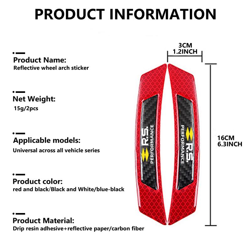 Car Wheel Arch Safety Warning Sticker Mark Tape Reflective Strip For Renault Clio Dacia RS Megan Scenic Logan Laguna Kadjar WW9