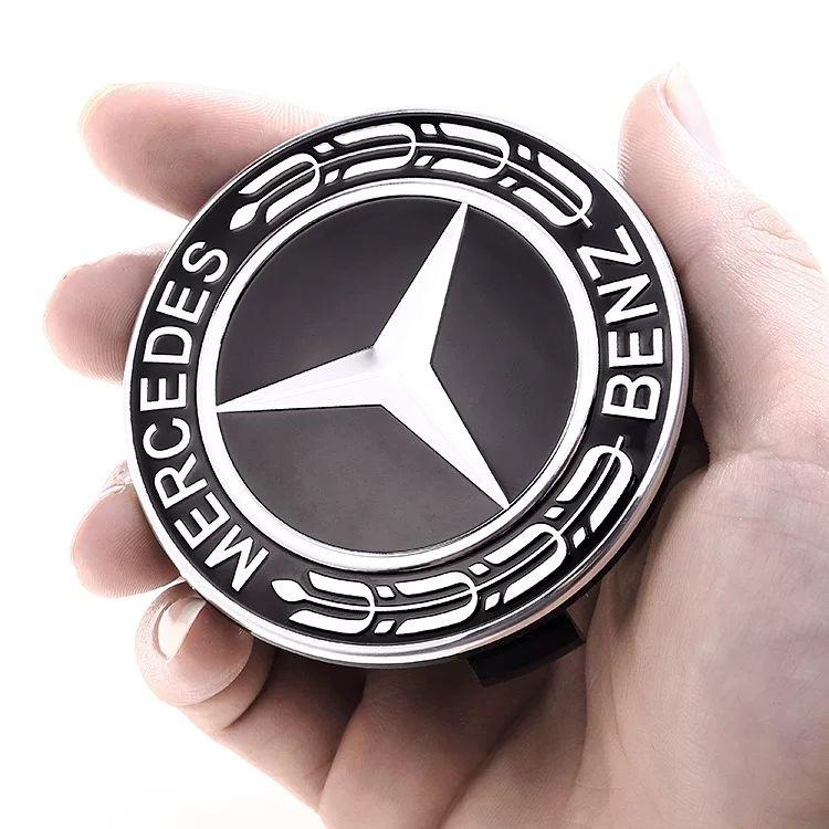 75mm for Mercedes-Benz W166 W167 W176 W253 GLC GLK CLA/A/B/C/E/S Class Car Wheel Center Hub Caps Cover decorate Accessories 4PCS MOH0