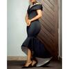 New Women's Long Dress European American Fashion Sexy Bodycon Mermaid Formal Evening Gown Black Party Maxi Dress
