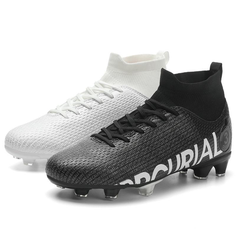 2025 new FGTF football shoes men's breathable high-top long and short nail football shoes grass training shoes