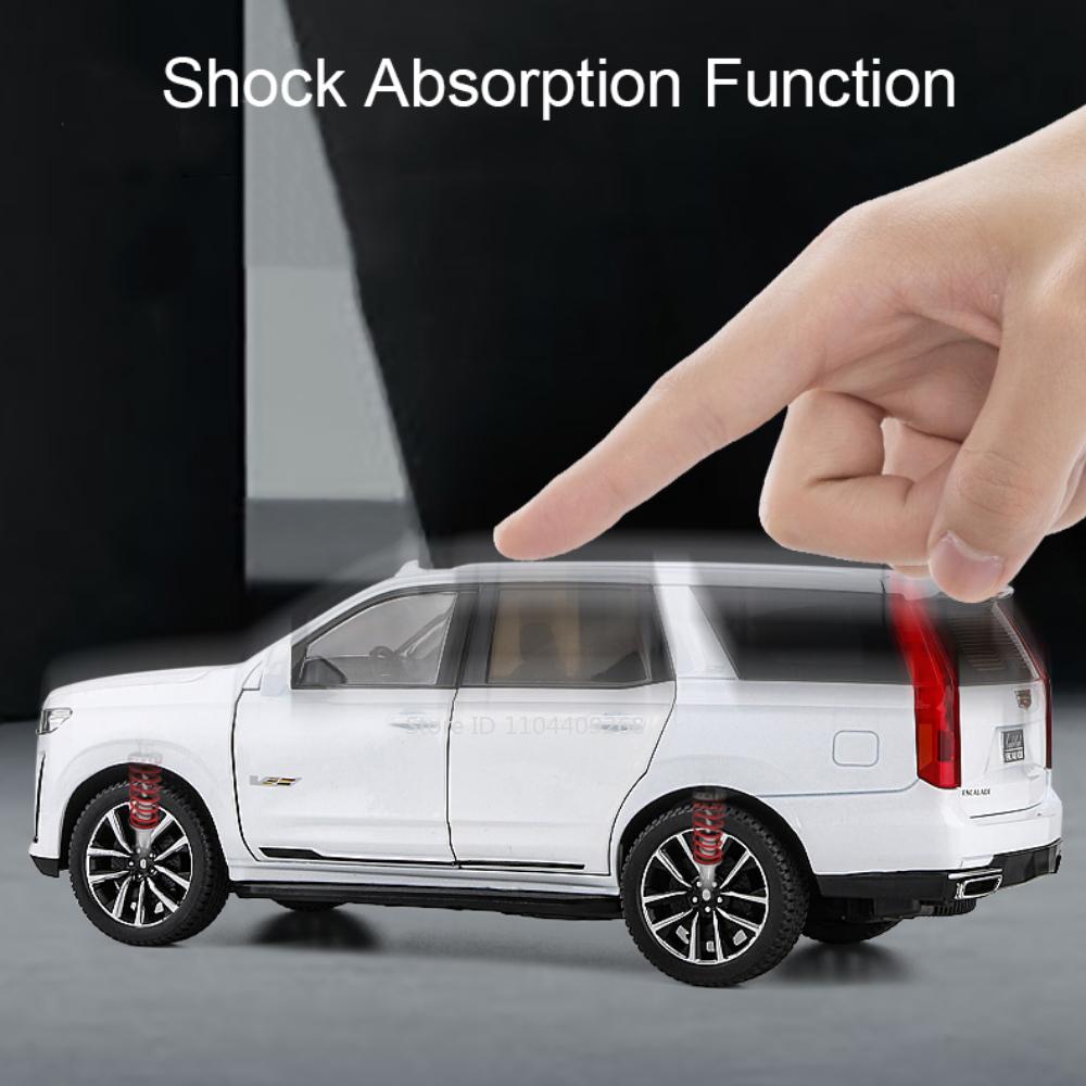 1:Масштабная модель автомобиля Escalade 1:24 Игрушка Амортизаторы Двери Открываются Литой Металл Коллекция Моделей Транспортных Средств Подарки для Детей