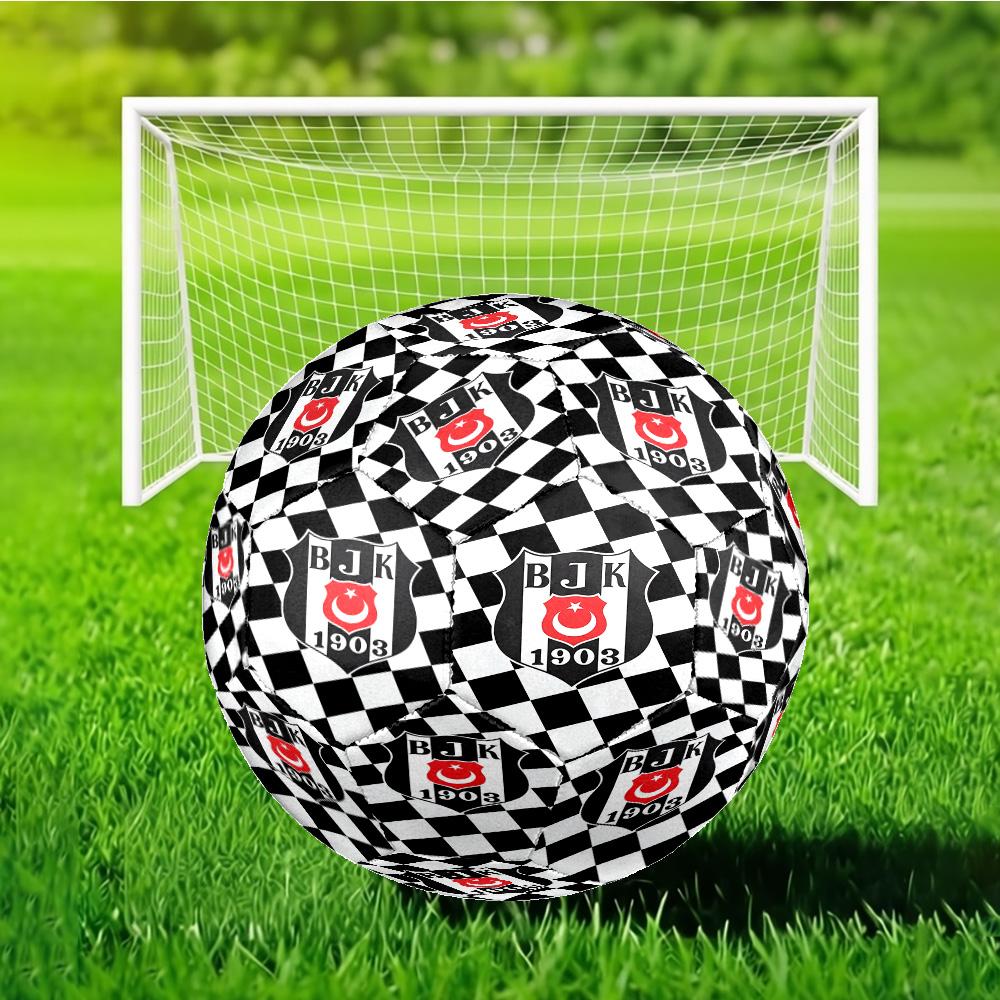 Besiktas Istanbul Football Club Soccer Ball Size 5 Soccer Ball, Machine-stitched, Durable, Suitable for Training and Matches Fan Gift