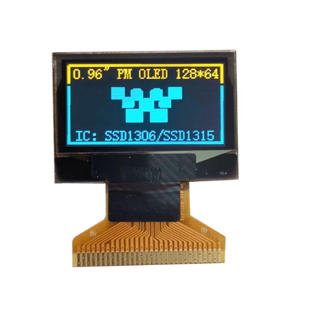 0,96-дюймовый OLED-дисплейный модуль 128x64 Сине-белый Двухцветный Драйвер SSD1306 30-контактный Пассивная матрица LCD Экранная плата для DIY-комплекта