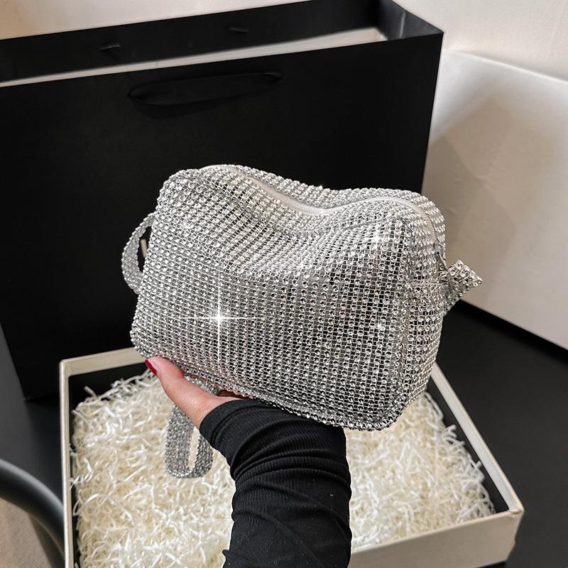 Diamond Fashion Shoulder Bag Bulingbuling Foreign Style Chain Crossbody Shoulder Bag Women'S Bag Tide