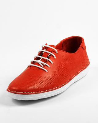 Мокасины женские 222 Красные кожа