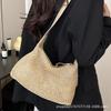 Straw Bag Women's Large Capacity 2025 New Summer Versatile Crossbody Knitted Bag High-end Seaside Vacation Beach Bag