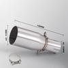 Motorcycle Modified Exhaust Pipe, Suitable for 28-45mm Adapter, 51mm Middle Link Pipe, Various Sizes Slip-On Connecting Pipe