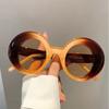 New Sunglasses Large Frame Contrasting Personalized And Minimalist Round Frame Uv Resistant Sunglasses