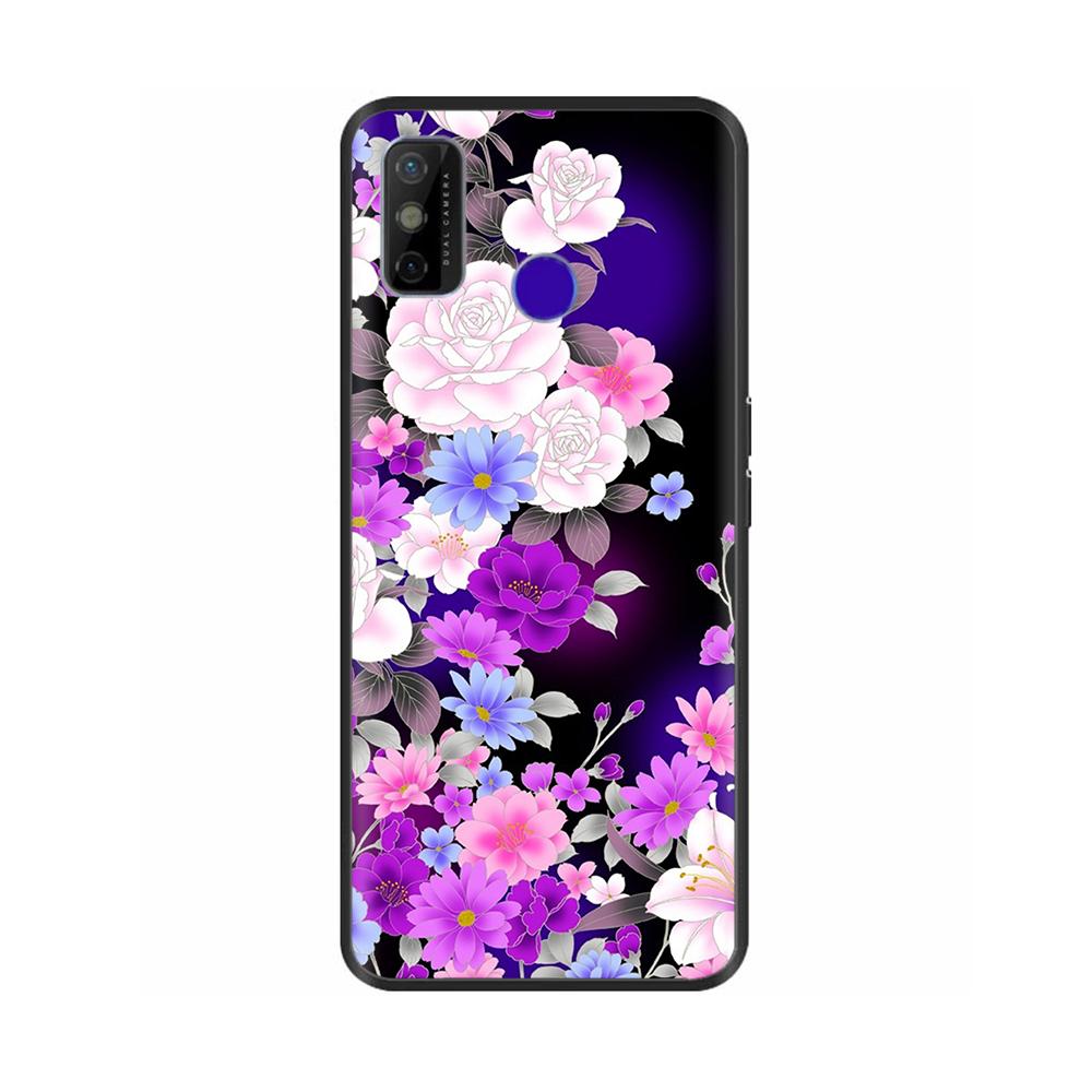 Для Tecno Spark 6 Go чехол для телефона Мягкая силиконовая задняя крышка с рисунком для Tecno Spark 6 Go Spark6 Go Черный ТПУ милый мультяшный бампер