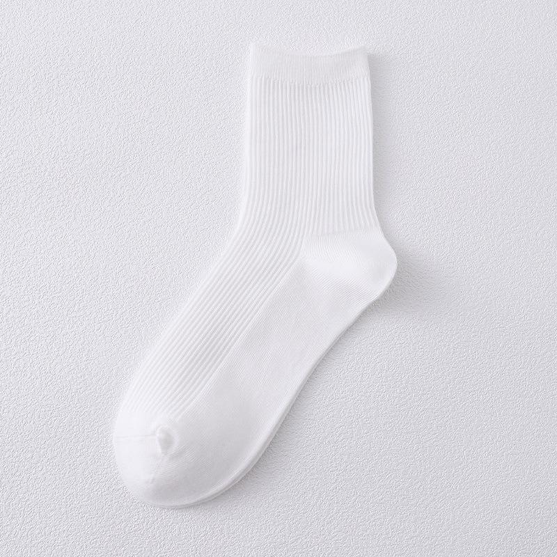 Autumn and Winter Women Pure Color Socks Casual Cotton Breathable Fashion Sports Sock