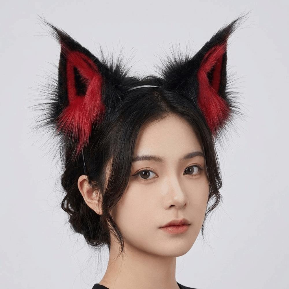 Lolita Wolf Dog Hair Band JK Furry Cosplay Headwear Cute Cat Ears Headband Student