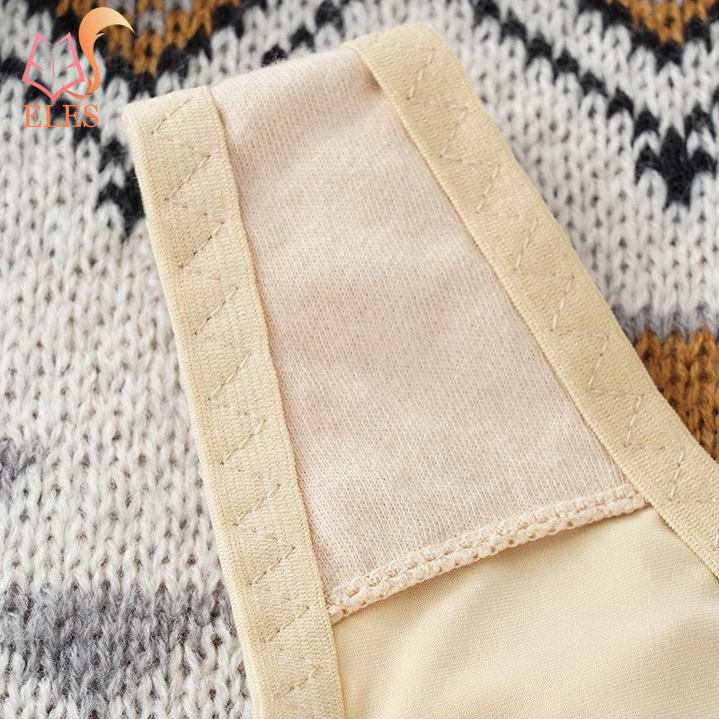 Women's Elephant Nose Thongs Panties Low Waist Mesh Hollow G-string Breathable Seamless Underwear