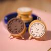 New 1Pcs Diy Wooden Seal Stamp Vintage Retro Style Mini Alarm Clock Shapes Stamps