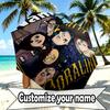 Custom Name Personalized Coraline Print Umbrella, Auto Open Close, 8‑Rib Sturdy Frame, Commute Camping Hiking Use, Birthday Gift