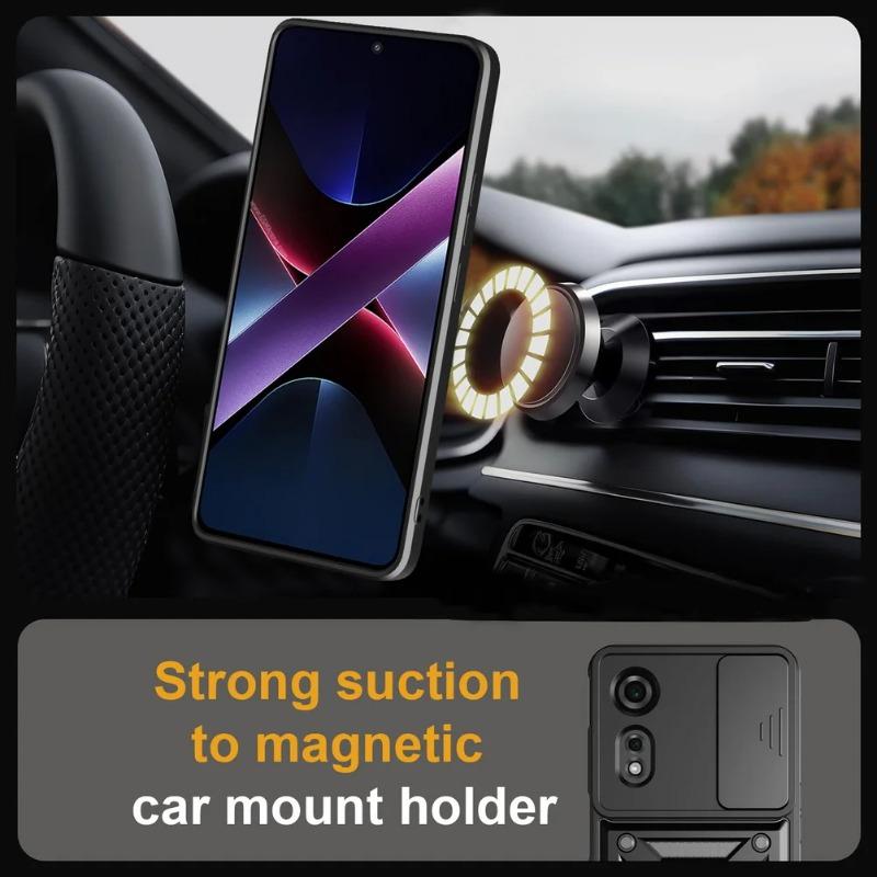 Magnetic Metal Ring Holder Cover for ZTE Blade A75 A55 A35 Nubia Focus Neo 3 Neo2 Slide Lens Camera Shockproof Armor Hard Case