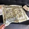 Ретро литературный и художественный имитация шелка шелковый шарф маленький квадратный шарф высококачественная шаль солнцезащитный шарф на шею головной платок женский