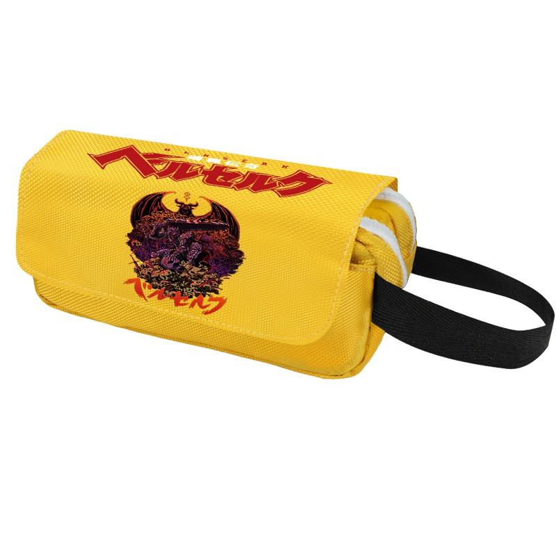 Berserk Anime Pencil Case Double Zipper Multi-functional Stationery Pouch Students