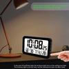 Alarm Clock Digital Wall Clocks with Date Week Indoor Temperature & Humidity Battery Operated Small Desk Clock