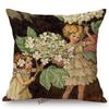 Lovely Cute Infant Baby Children Flower Fairies Floral Boy Girl Cartoon Home Decorative Pillow Case Cotton Linen Cushion Cover