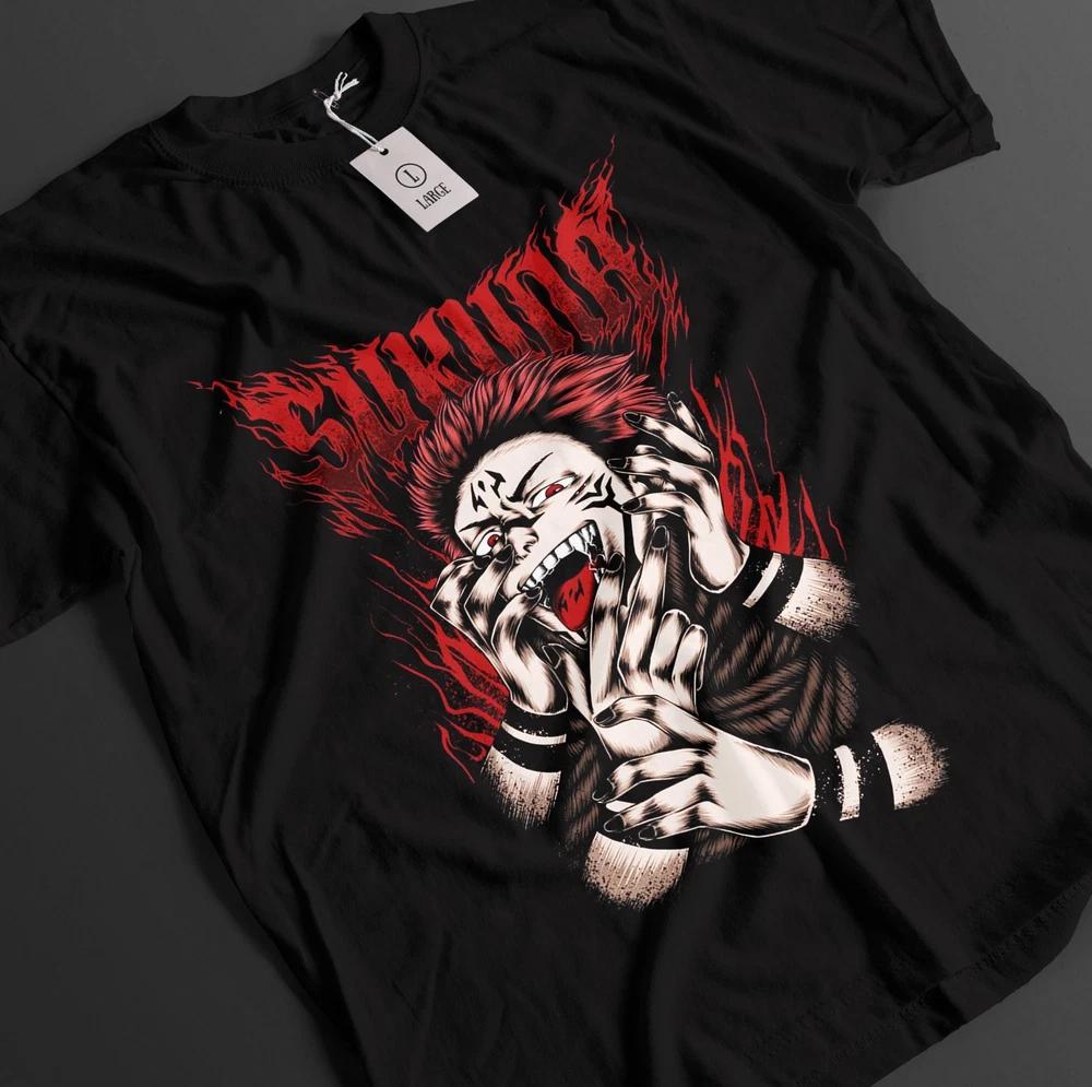 Футболка Jujutsu Kaisen Футболка Сукуна Годжо Итадори Мэгуми Топ Аниме JJK Унисекс Футболка