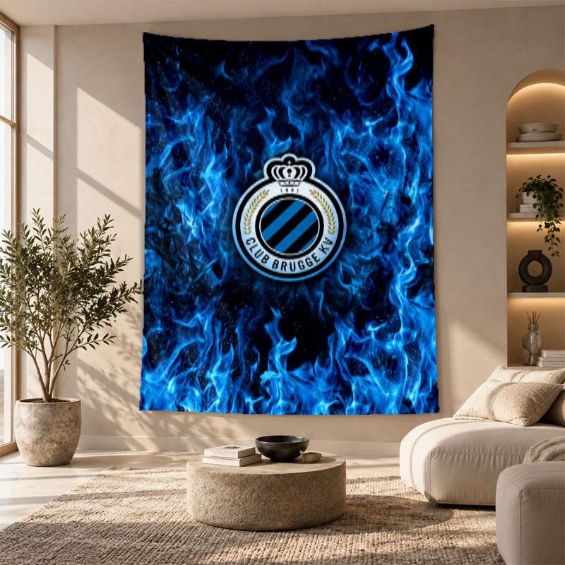 Decorative Tapestry,Club Brugge FC Printed Wall Art, Lightweight Wall Hanging For Bedroom Background