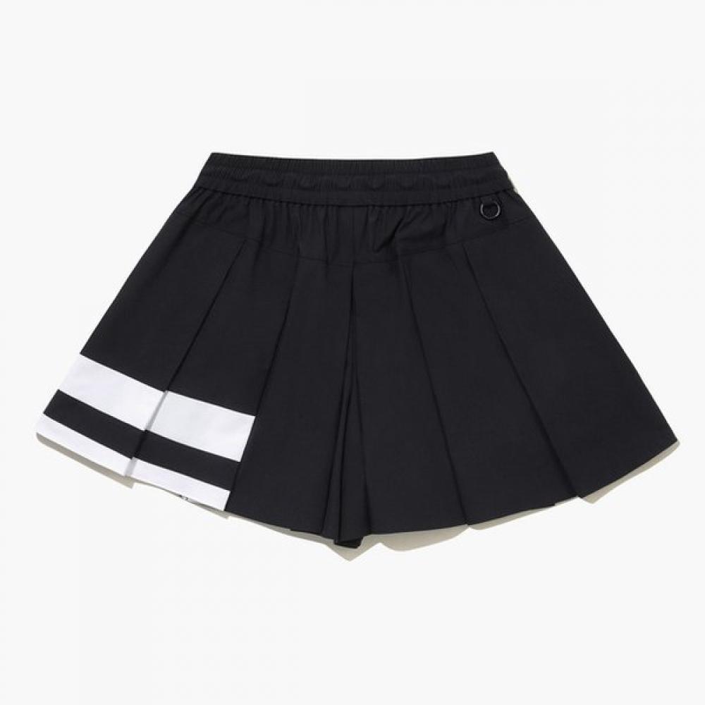 Munsingwear Women Pleated Banding Culotte Pants Black Mq322lsp72