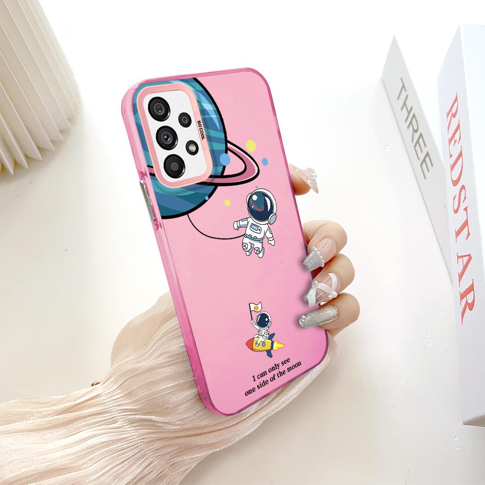 Окрашенный узор, цветной серебристый, двухсторонний, жесткий, противоударный чехол для телефона Samsung