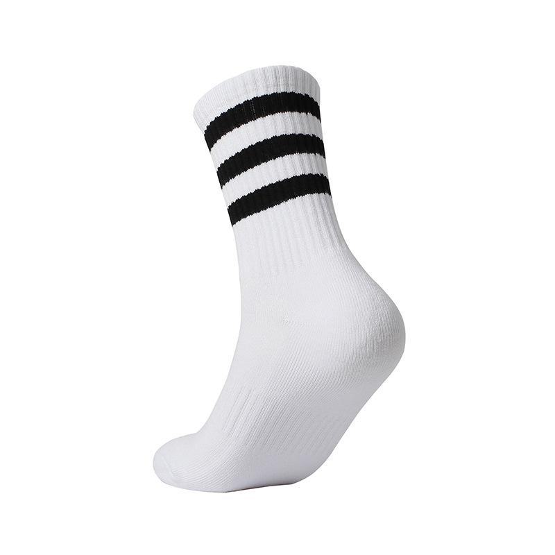 Мужские высокие спортивные носки из хлопка с влагоотводящим эффектом, противоскользящим и амортизирующим дизайном