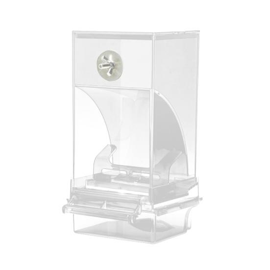 Автоматическая кормушка для птиц с насестом, большая емкость, прозрачный контейнер для еды, пластиковый попугай