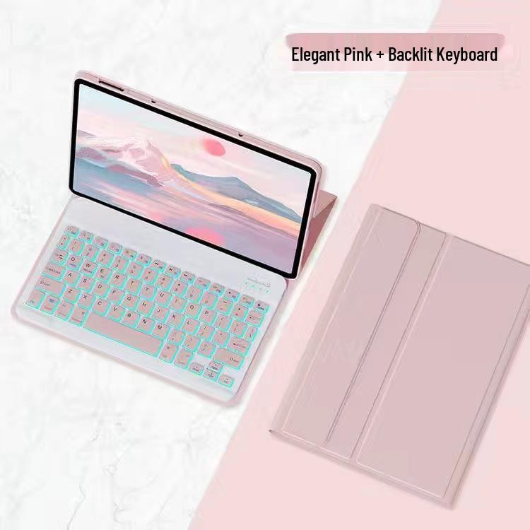 Защитный чехол для Xiaomi Mi Pad 8 и Redmi Pad 2 с Bluetooth-клавиатурой с 7-цветной подсветкой