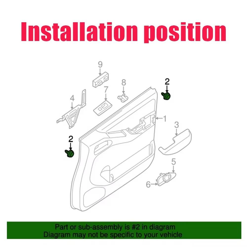 10 шт. фиксатор обшивки двери пластиковые заклепки для Nissan March K12 Avenir W11 NV200 M20 Patrol Y61 Prairie M12 Expert VW11