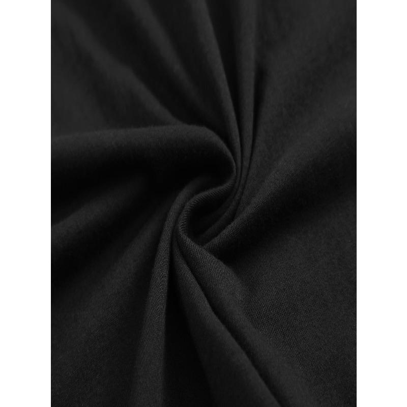 Европейский размер футболки - Смелая черная футболка с круглым вырезом, с белым текстом и дизайном в виде красного креста, Заявление на футболке | Идеальная повседневная одежда