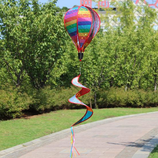 Fashion Tops Sequin Wind Spinner Funny Rotating Spiral Balloon Windmill Ornament for Decoration