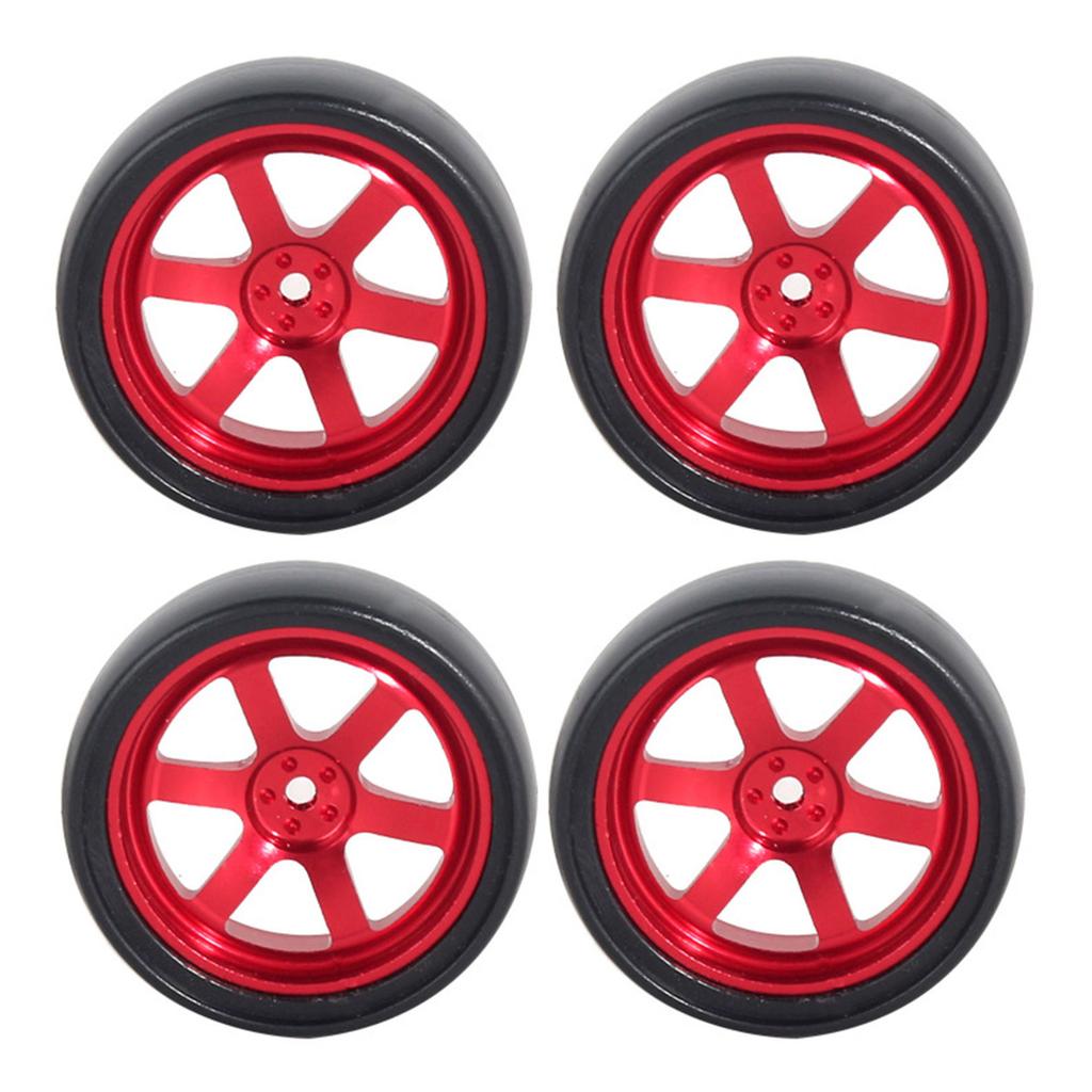 1/18 Remote Control Drift Car Upgrade Tires 4PCS With Metal Rims For Enhanced Control And Stability Driving Experience