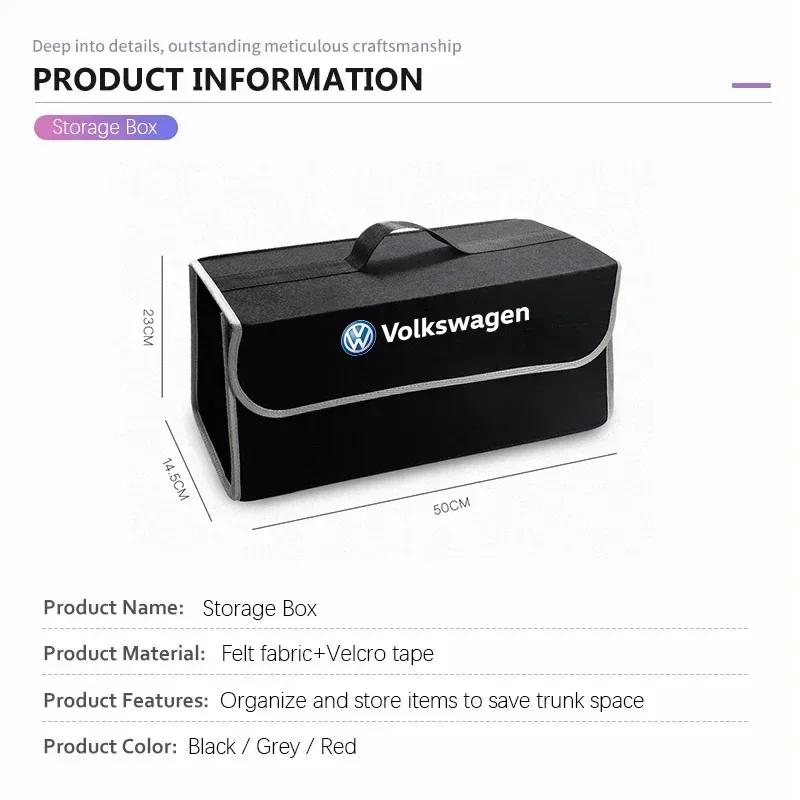 VW Car Trunk Organizer Box Large Capacity Folding Storage Bag For VW GTI Polo Passat B6 B7 Golf MK6 Tiguan T-ROC Jetta Arteon CC