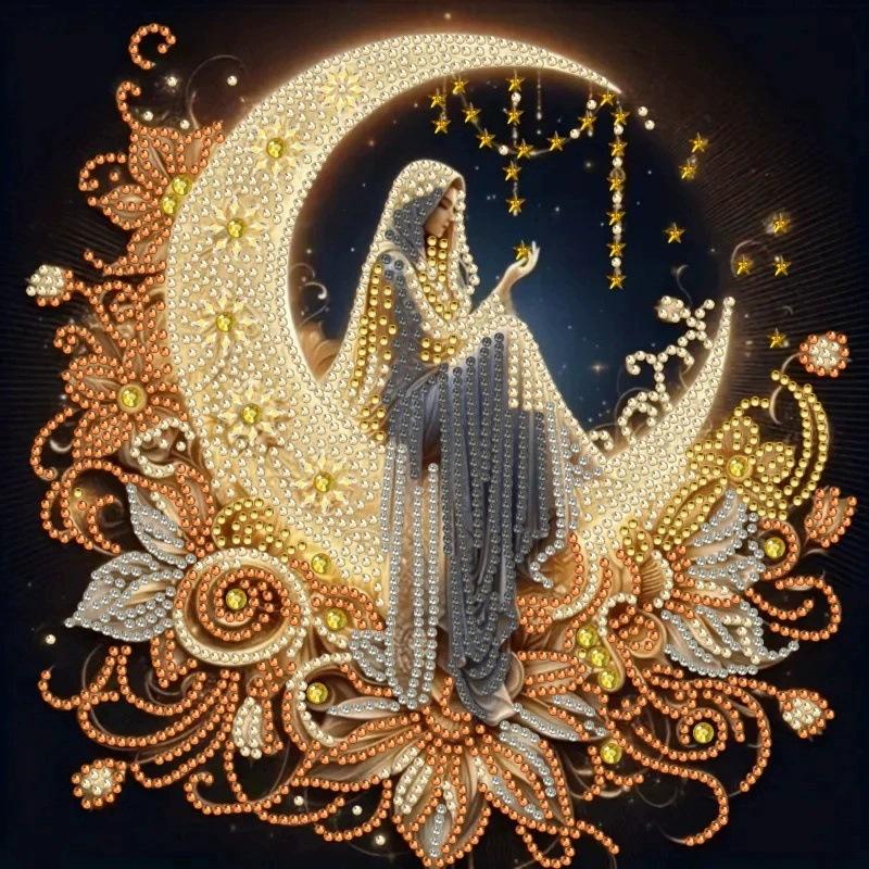 Алмазная мозаика, Алмазная мозаика специальной формы, Набор материалов для ручной работы (наклейки) 30 * 30 Алмазные наклейки Декоративная картина своими руками Трансграничный