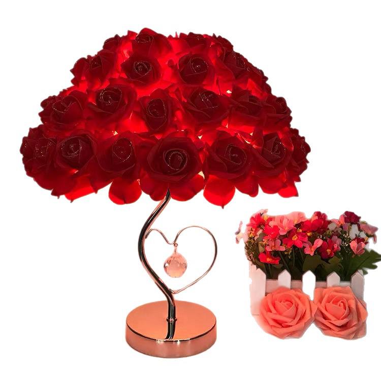 Элегантная европейская настольная лампа с перьями - Уютный светодиодный прикроватный светильник для спален и свадеб