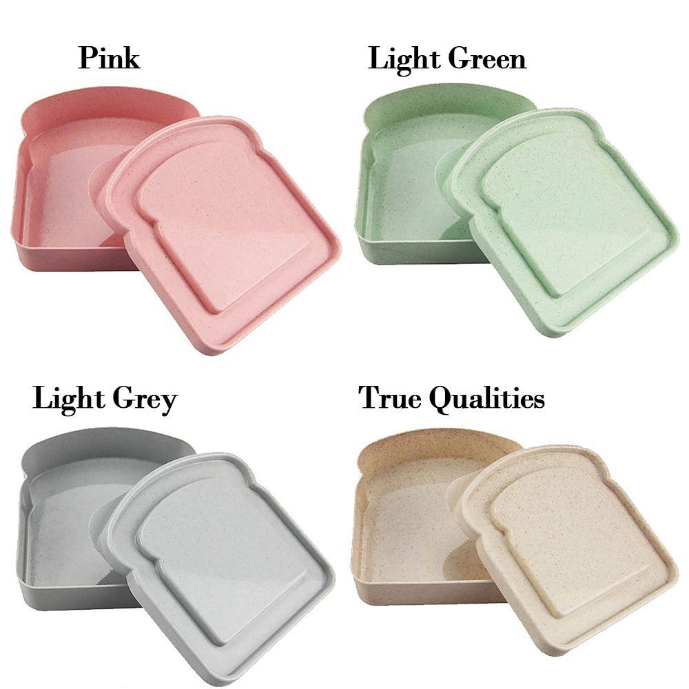 Portable Silicone Food Container Lunch Box Snack Sandwich Toast Box Bento Box