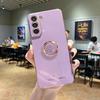Чехол-подставка с кольцом S 23 для Samsung Galaxy S23 Plus S22 Ultra S21 S20 Fe с роскошным покрытием и силиконовым покрытием на S23plus S23ultra