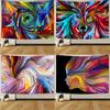 Tapestry Colorful Flow Paint Wall Hanging Mandala Tapestries Modern Art Psychedelic Home Decor Wall Decor