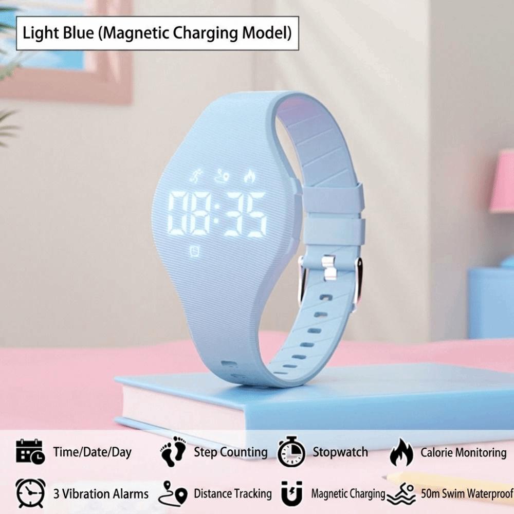 LED Digital LED Digital Wristband Waterproof Electronic Watch New Smart Silicone Wristband Kids