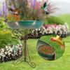 Bird Feeder Bath Weather Resistant Decorative Freestanding Yard Ornament Metal Birdbath for