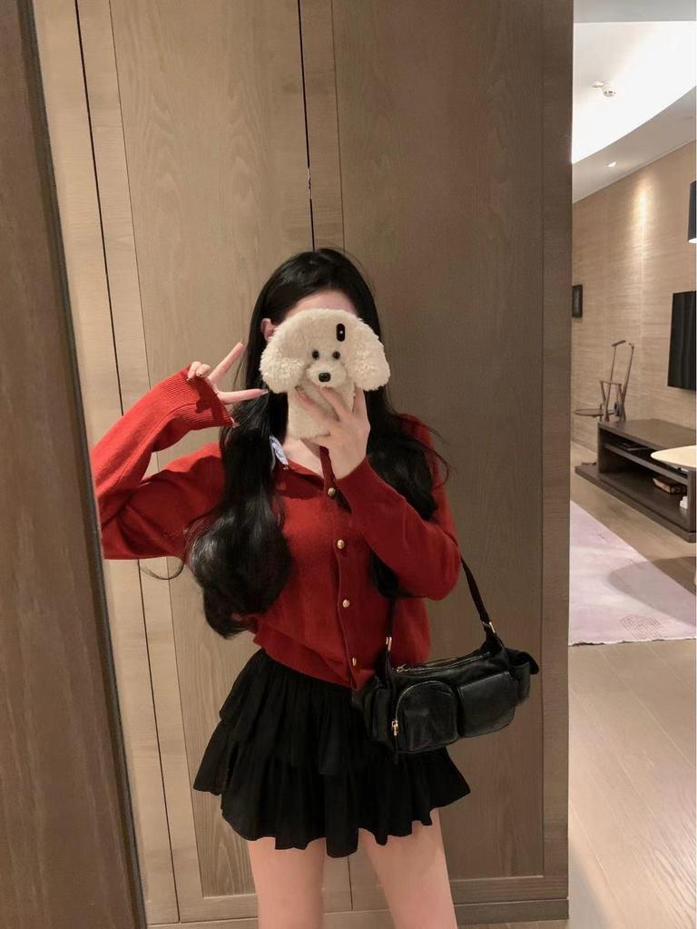 Женский вязаный кардиган Ralph Lauren в стиле пэчворк с вышивкой и воротником поло