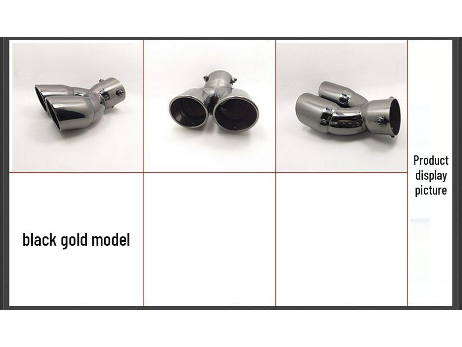 Насадка на глушитель для IX35 Highlander, Sportage KX5, Sonata, 12CRV, Lexus SUV - Титановый Черный Золотой Финиш