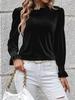 2024 Autumn/Winter Women's Velvet Long-Sleeve Top