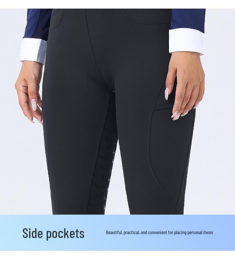 Women's Full Seat Silicone Anti-Slip Breeches: Breathable, Quick-Drying, Moisture-Wicking, High Elasticity Equestrian Pants
